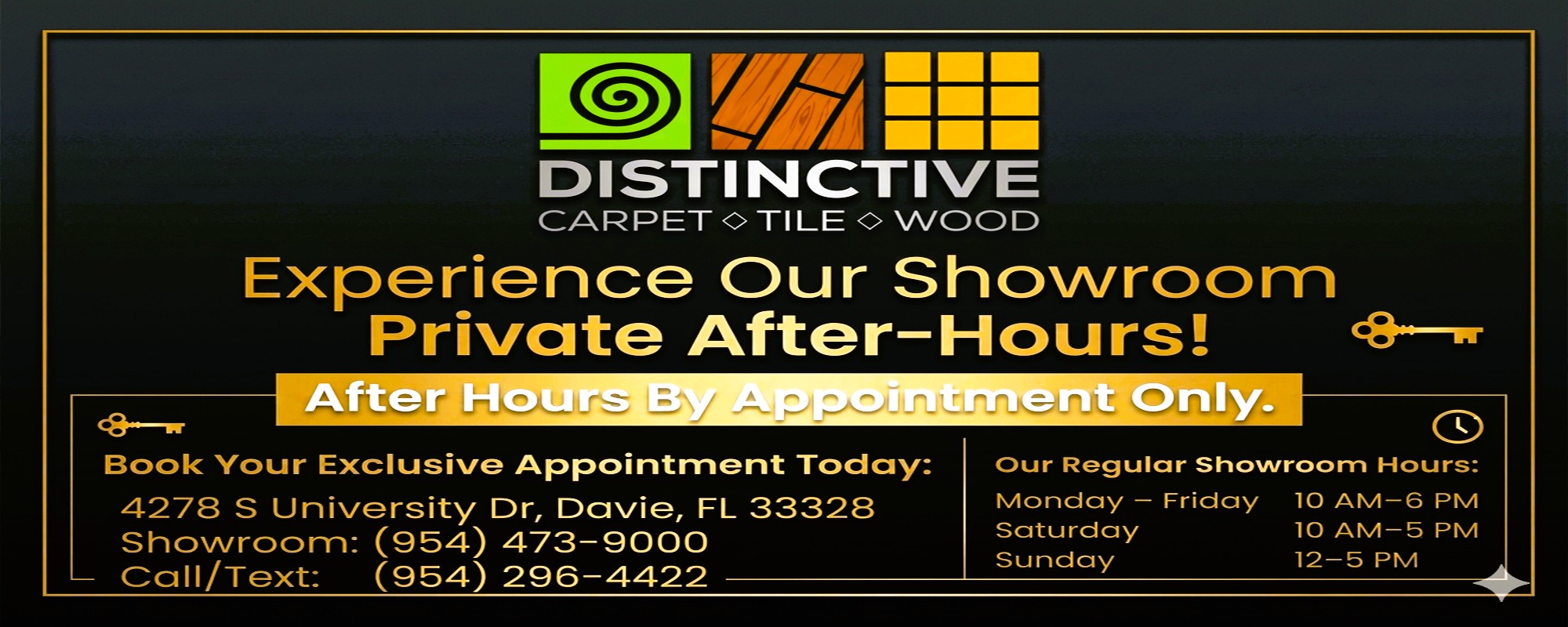 Private after-hours showroom appointments